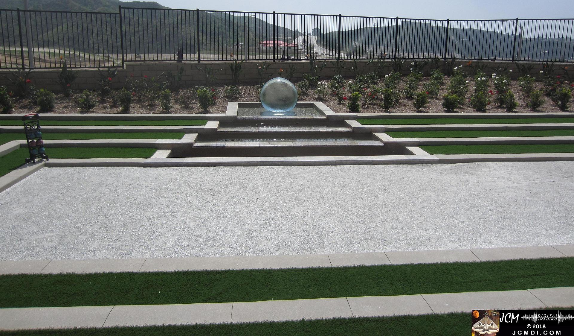 Giant crystal ball at Plum Cyn model home in Saugus, CA